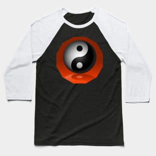 Yin Yang - Orange Baseball T-Shirt